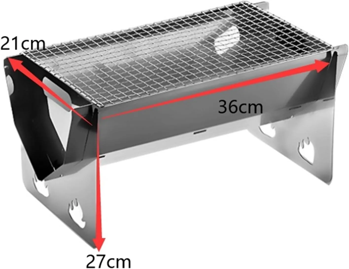 Bbq Grill Stainless Steel Charcoal Barbecue Grill Oven Portable BBQ Grill Net For Camping Travel