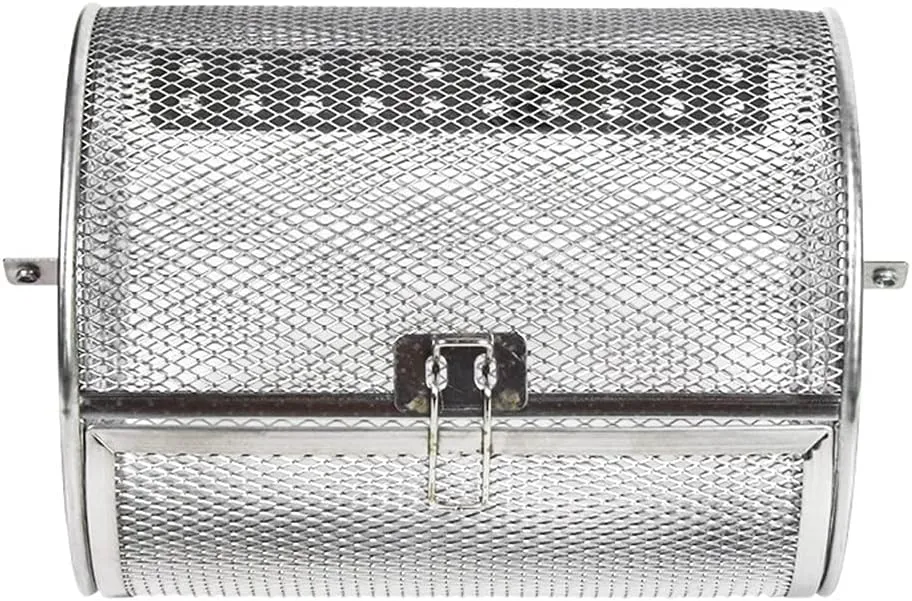 BBQ Grill,Stainless Steel Rotisserie Roaster Drum Oven Basket for BBQ Roast Baking