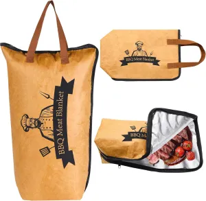 BBQ Meat Resting Blanket, Reusable Insulated Smoker Meat Resting Bag with Wide Mouth for Large Brisket, Beef, Pork Shoulders, and Turkeys (21in)