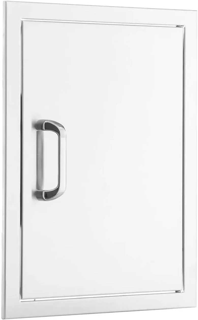 BBQGUYS Signature 18-Inch Stainless Steel Reversible Single Access Door - Vertical - Traditional