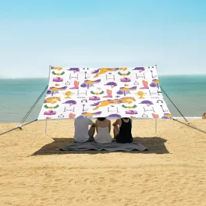 Beach Shade Tent with UPF50  UV Protection,Equestrian Sport Gear Accessories Lightweight Camping Sun Shelter for Outdoor,Camping Trips, Fishing, Backyard,Picnics,Easy Set Up and Carry 9x10.5 FT