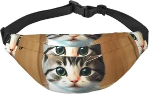 Bedroom Kitten Men'S And Women'S Waist Pack, Crossbody Bag With Adjustable Belt For Running, Traveling, Sports, Hiking