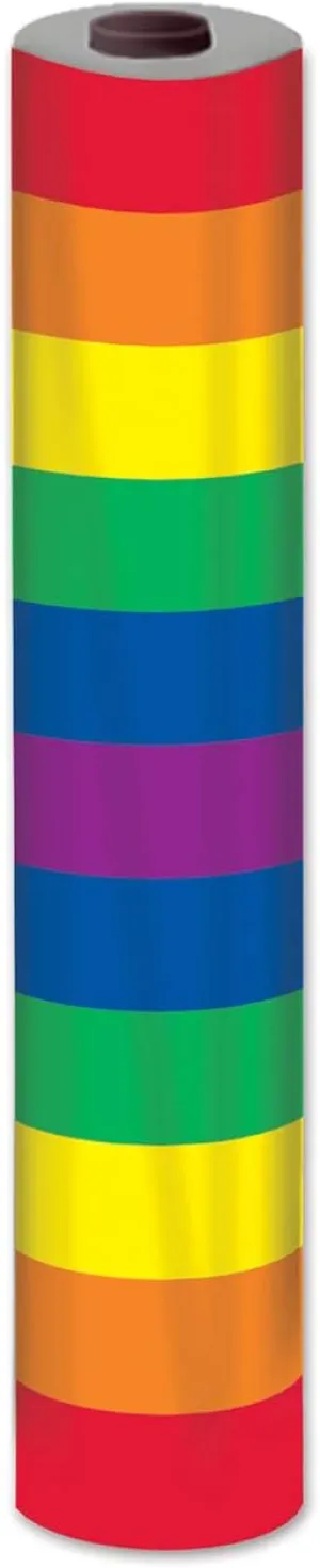 Beistle Plastic Rainbow Party Table Roll Happy Birthday Decorations-Unicorn Theme Tableware Accessory-Rectangular Tablecloths, 40" x 100', Red/Orange/Yellow/Green/Blue/Purple