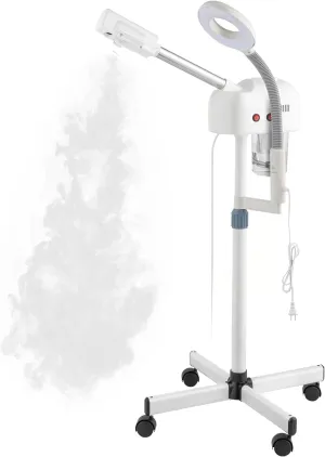 BELANITAS Facial Steamers Home Facial Spa Steamer, 2 in 1 Facial Steamer Professional Esthetician Steamer for Face,Facial Steamer with Magnifying Lamp for Home
