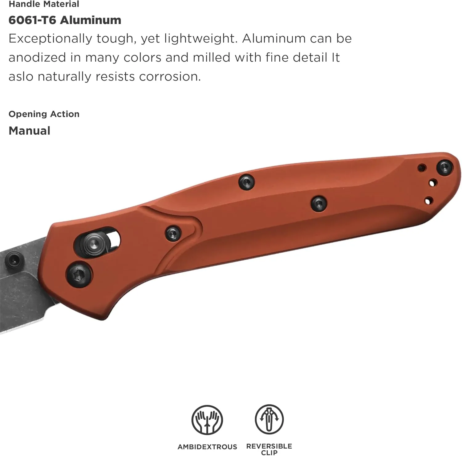 Benchmade - Osborne Folding Knife with Burnt Copper Aluminum Handle (940BK-03)