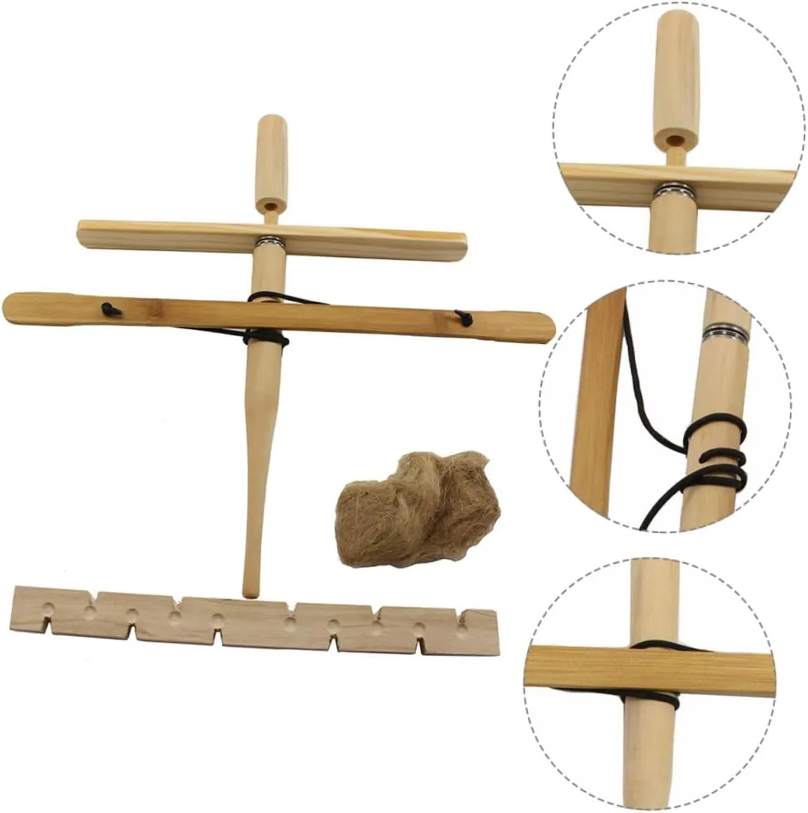BESPORTBLE Camping Bow Drill Kit Emergency Ignitor Kit Camping Fire Equipments Fire Piston Kit Outdoor Fire Making