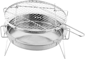BESPORTBLE Mini Bbq Grill Folding Stainless Steel Easy to Carry for Outdoor Activities
