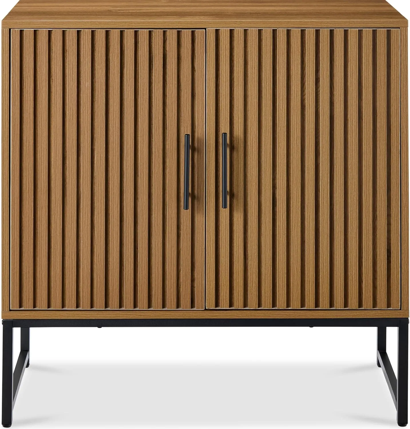 Best Choice Products Slatted Sideboard Buffet Cabinet, Entryway Table, Accent Storage Cabinet, Console Table for Hallway, Living Room, Dining Room – Brown