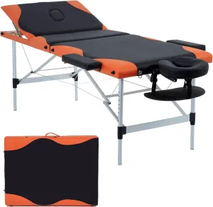 BestMassage Aluminium Massage Bed Portable Massage Table 28 inche Wide Lash Bed Heigh Adjustable 3 Folding Spa Table with Non-Woven Bag for Spa Footmassage Facial CareSpa Tattoo