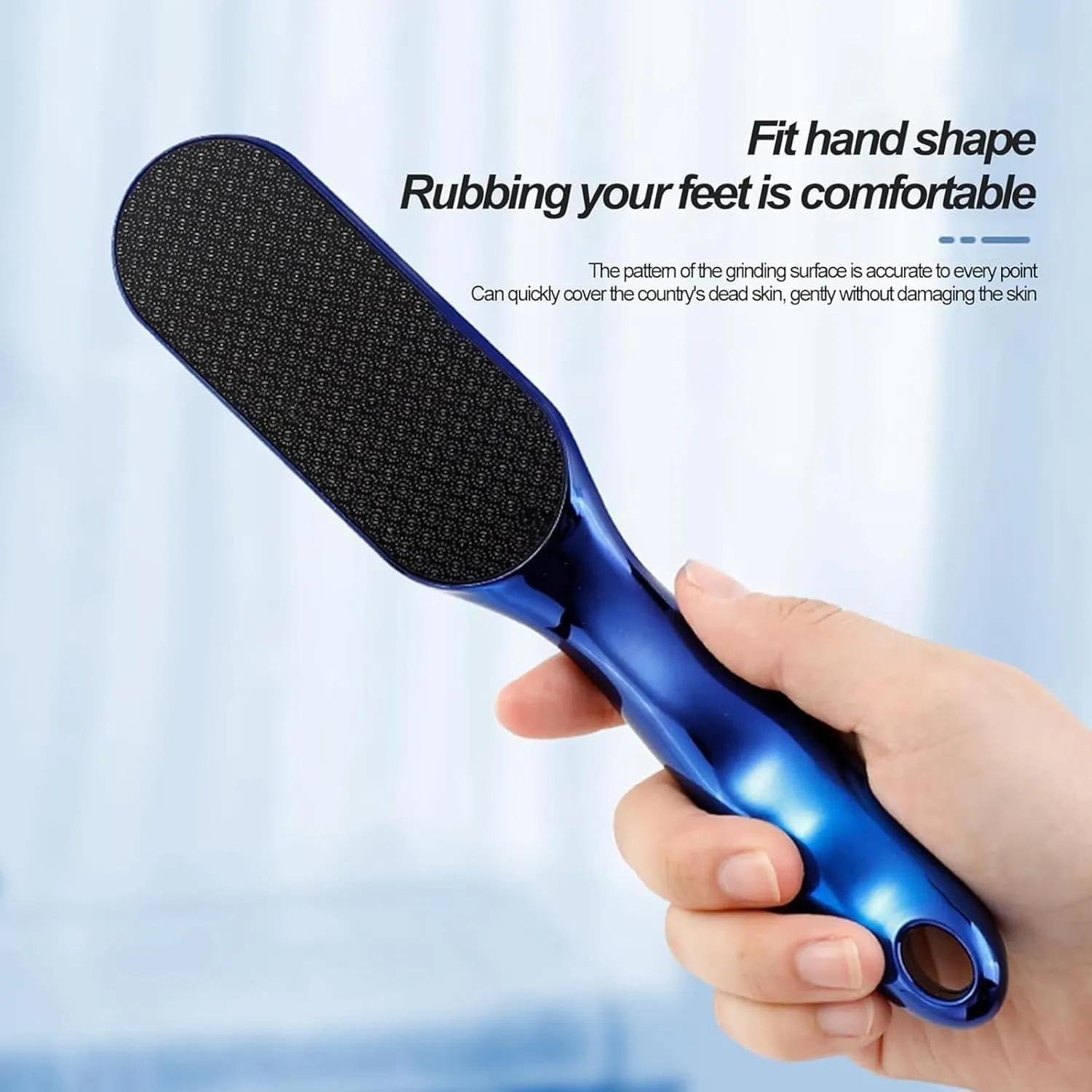 Beyond The Cream Nano Glass Foot File Callus Remover, Veins Grain Foot File Foot Sander Tool, Foot Exfoliate Scrub Pedicure Tool, Foot Razor Scraper for Rough Dead Skin(Blue)