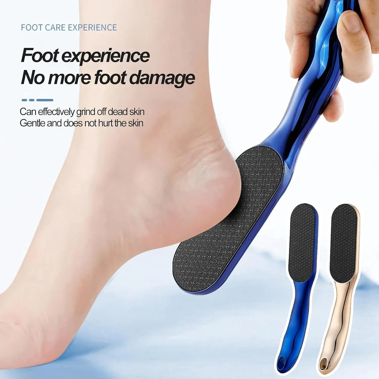 Beyond The Cream Nano Glass Foot File Callus Remover, Veins Grain Foot File Foot Sander Tool, Foot Exfoliate Scrub Pedicure Tool, Foot Razor Scraper for Rough Dead Skin(Blue)