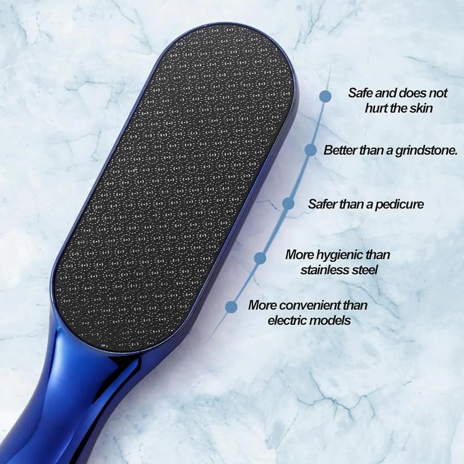Beyond The Cream Nano Glass Foot File Callus Remover, Veins Grain Foot File Foot Sander Tool, Foot Exfoliate Scrub Pedicure Tool, Foot Razor Scraper for Rough Dead Skin(Blue)