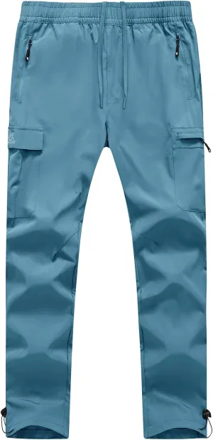 BGOWATU Hiking Pants for Men, Water Resistant Stretch Cargo Pants, Lightweight Quick Dry Outdoor Fishing Pants