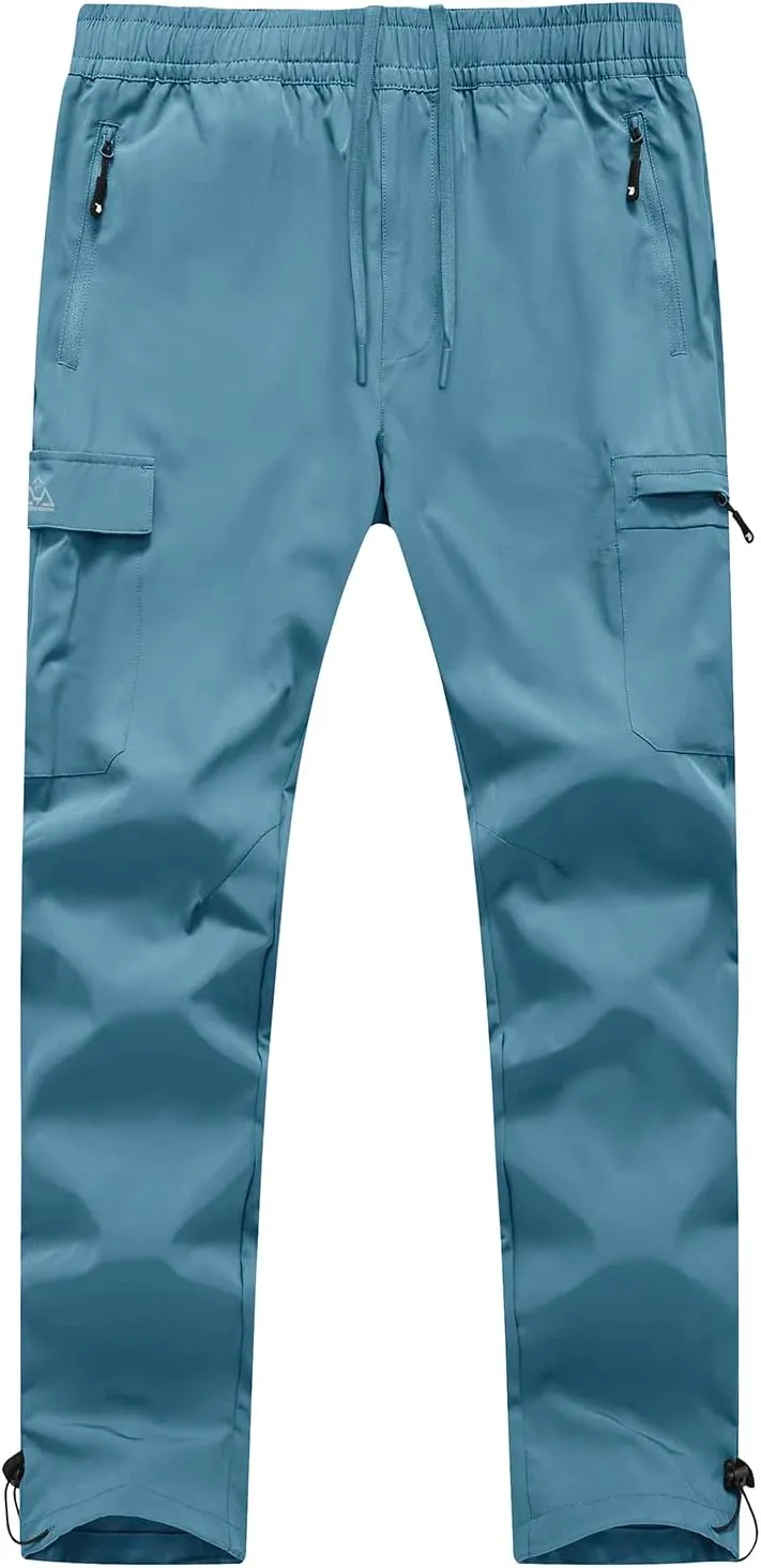 BGOWATU Hiking Pants for Men, Water Resistant Stretch Cargo Pants, Lightweight Quick Dry Outdoor Fishing Pants