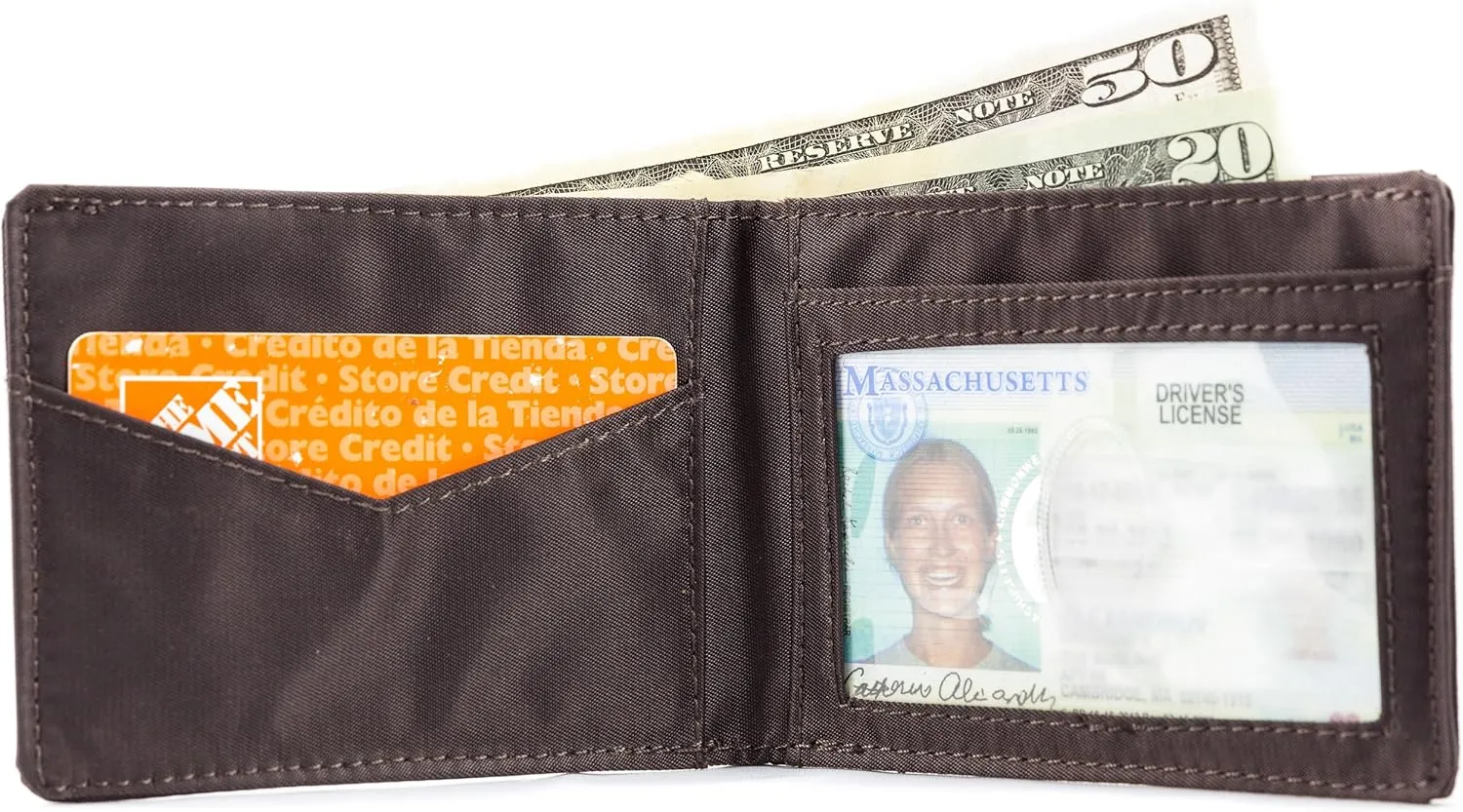 Big Skinny Men's Compact Sports Bi-Fold Slim Wallet, Holds Up to 20 Cards