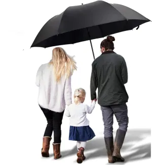 Big Umbrella Large Golf Umbrella 60 Inch Automatic Open Extra Large Windproof Umbrella Waterproof Sun Rain Protection Stick Umbrellas Teflon Rain Repellant
