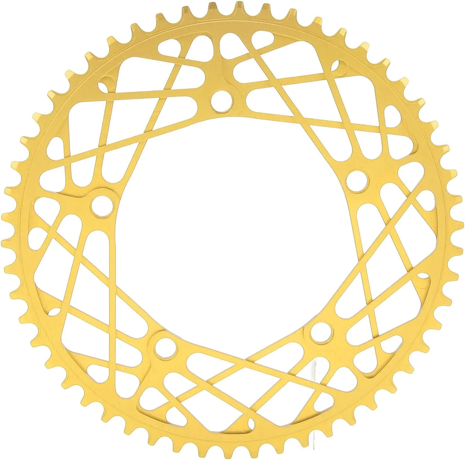Bike Chainring, Bike Chain Wheel Crank Plates, Folding Bike Chainring, 54T Aluminum Alloy High Strength Lightweight Anodized Folding Bike Chainwheel (Yellow)