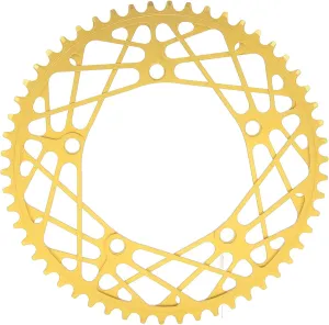 Bike Chainring, Bike Chain Wheel Crank Plates, Folding Bike Chainring, 54T Aluminum Alloy High Strength Lightweight Anodized Folding Bike Chainwheel (Yellow)