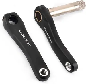 Bike Crank Arms 110mm 127mm 140mm 150mm 155mm 160mm Hollow Integrated Crankset for Children Bike Folding Bike Mountain Bike Crankset 7Speed-12Speed Aluminum Alloy Black
