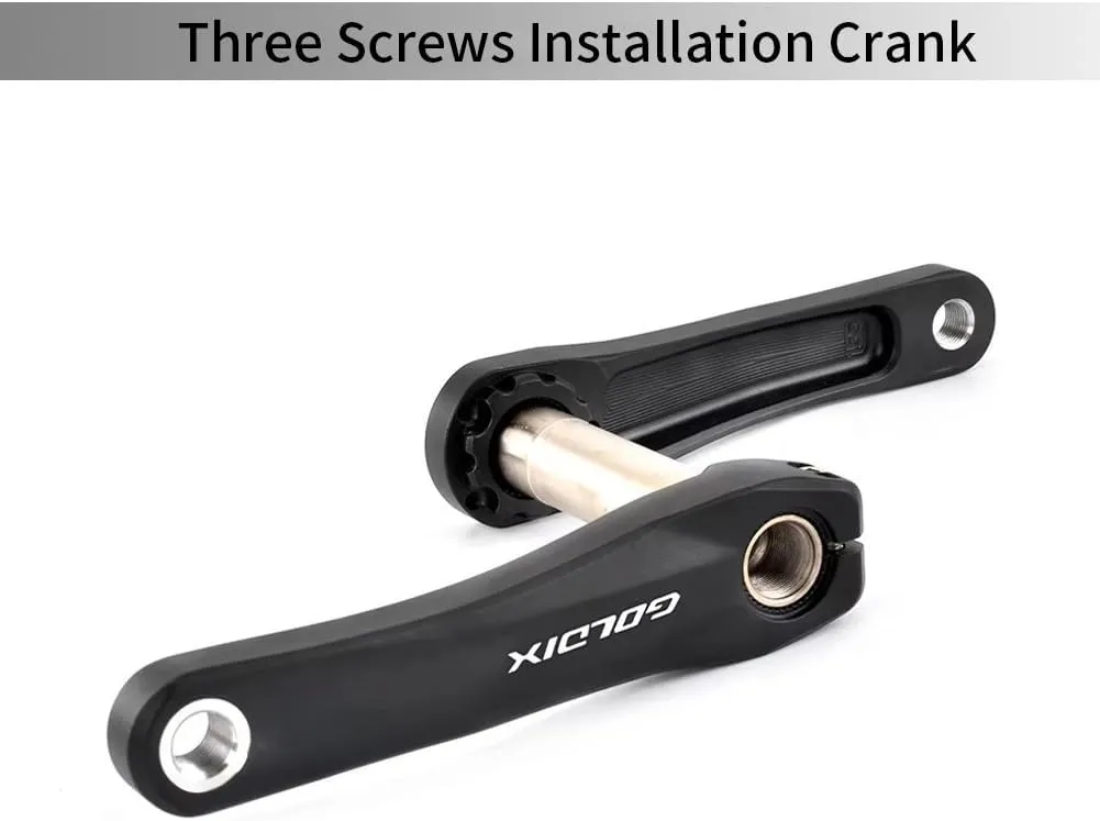 Bike Crank Arms 110mm 127mm 140mm 150mm 155mm 160mm Hollow Integrated Crankset for Children Bike Folding Bike Mountain Bike Crankset 7Speed-12Speed Aluminum Alloy Black