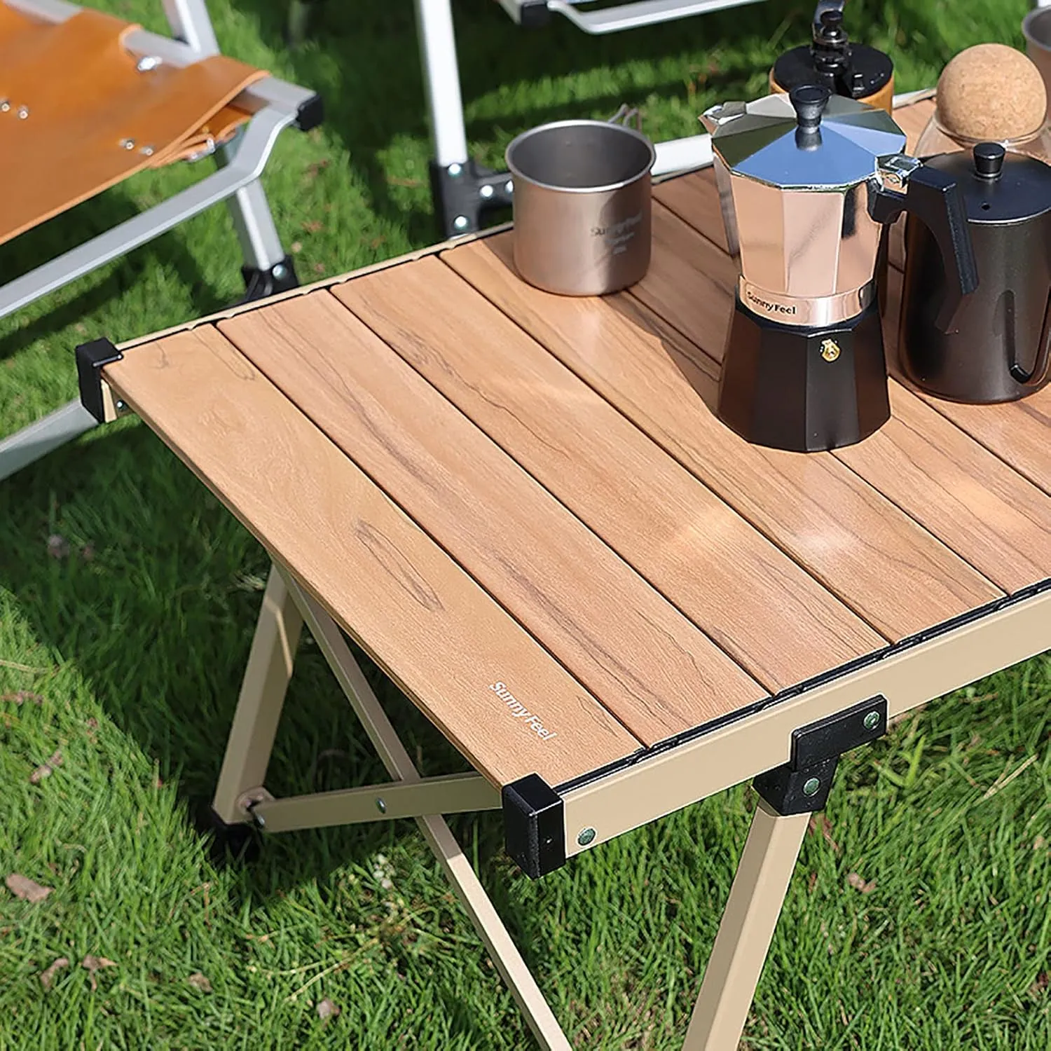 BK&MF Outdoor Folding Table,Portable Aluminum Picnic Camping Table Compact Travel Table Roll-up Table with Carry Bag for Picnic Beach,A,89x49x72cm(35x19x28inch)