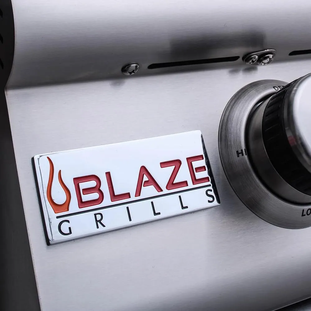 Blaze Outdoor Grill | Freestanding 32-inch Stainless Steel Propane Gas BBQ Grill | 4 Burner | Premium Outdoor Kitchen Grilling | Rear Infrared Burner & Grill Lights