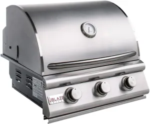 Blaze Prelude LBM Built-in Propane Gas Grill | 32-Inch 4-Burner BBQ with 56,000 BTUs | 304 Stainless Steel Construction | Flame Stabilizing Grids BLZ-4LBM-LP