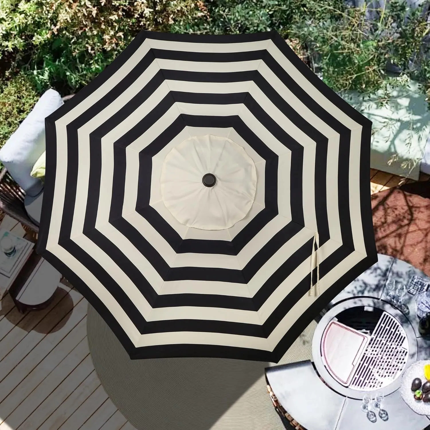 Blissun 9ft Patio Umbrella Replacement Canopy, Market Umbrella Top, Outdoor Table Umbrella Canopy for 8 Ribs, Canopy Only