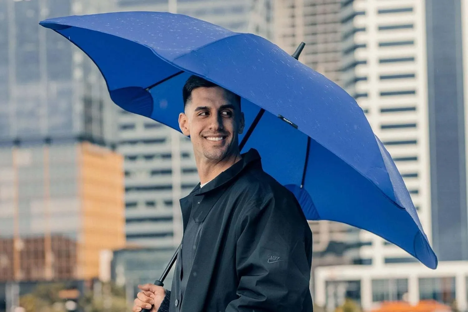 BLUNT Exec Ocean Blue Umbrella - 54" Windproof & Rainproof, Heavy Duty, UV Protection for Travel, Golf & Sports