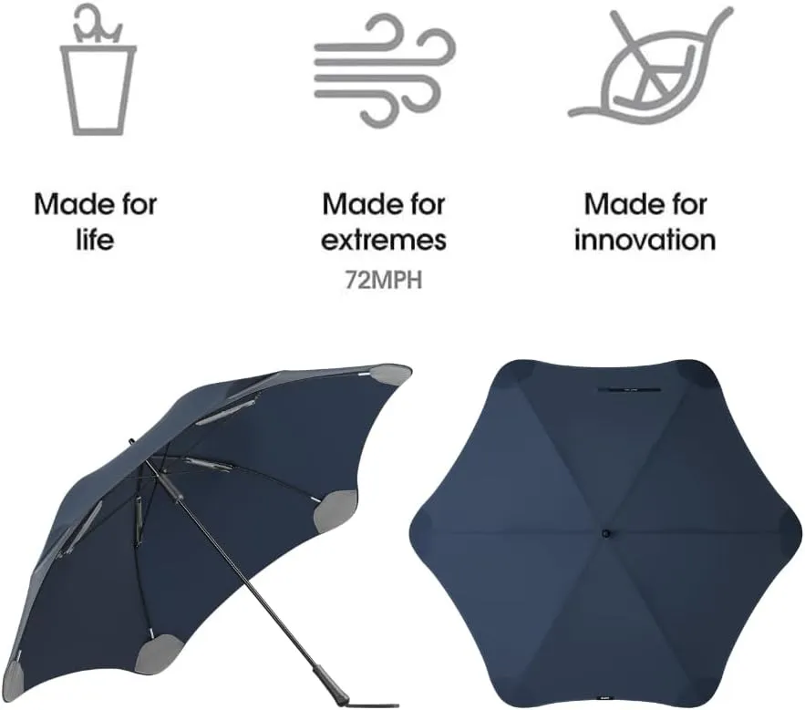 BLUNT Exec Umbrella – 54" Windproof for Wind and Rain, Durable Design for Travel, Golf & Sports, Heavy Duty, UV Protection - Midnight Navy