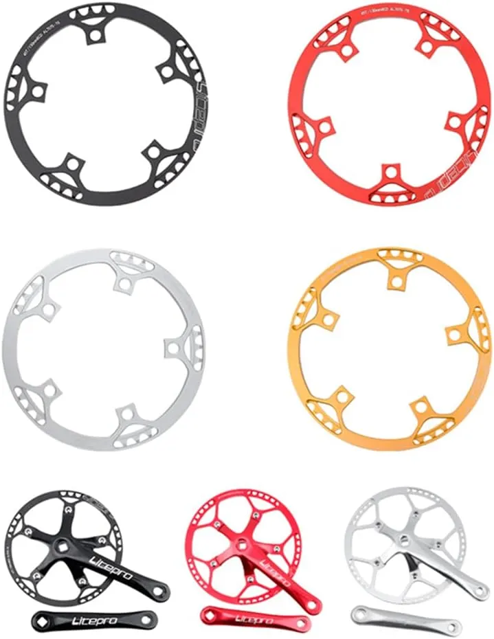 BMX Bicycle BCD130MM Integrated Chainwheel Crankset Single Crank Folding Bike 45/47/53/56/58T Chainring