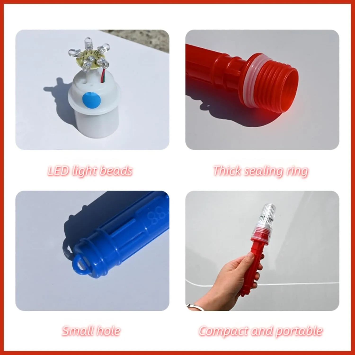 Boat Flares – Waterproof Emergency Flares for Boating, Life Rafts & Survival Kits，Durable Flares for Storm, Fog & Night，Battery not Included (3PCS)