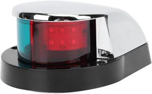 Boat Navigation Light, Red Green Boat Bow Navigation Light, Zinc Alloy Shell 2NM LED Bow Light, Navigation Lamp for Pontoon Skiff and Small Boat DC12V