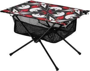 Bolaz Outdoor Folding Portable Picnic Camping Table-Vintage Geometric Pattern3,Storage Mesh for Camping Gear Accessories, Hiking, Mountaineering, Outdoor Travel