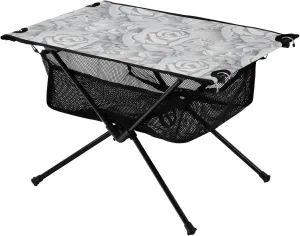 Bolaz Outdoor Folding Portable Picnic Camping Table-White Rose,Storage Mesh for Camping Gear Accessories, Hiking, Mountaineering, Outdoor Travel