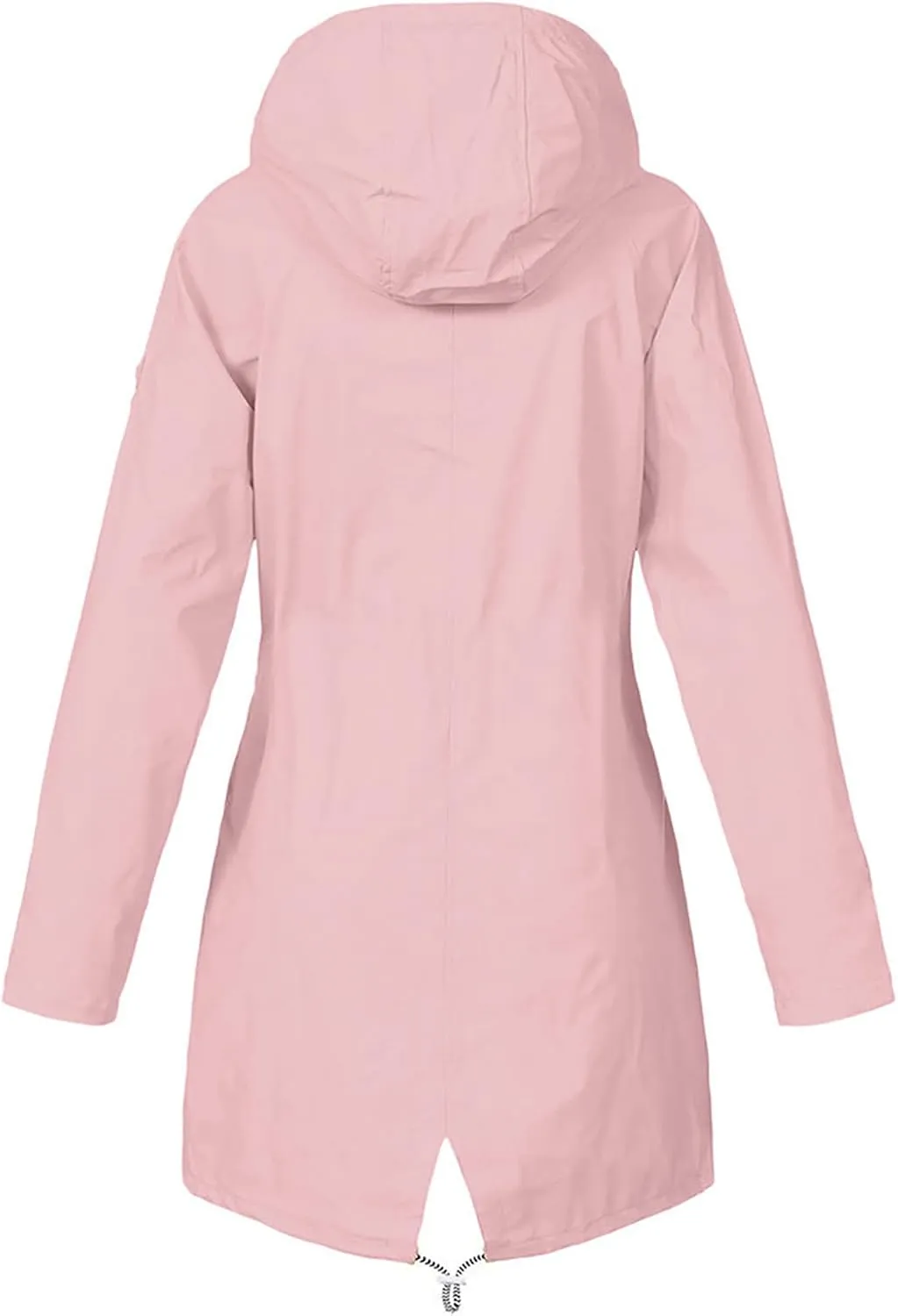 BOXIACEY Rain Jackets for Women Waterproof with Hood Lightweight Packable Windbreaker Outdoor Trench Coat Travel Jacket