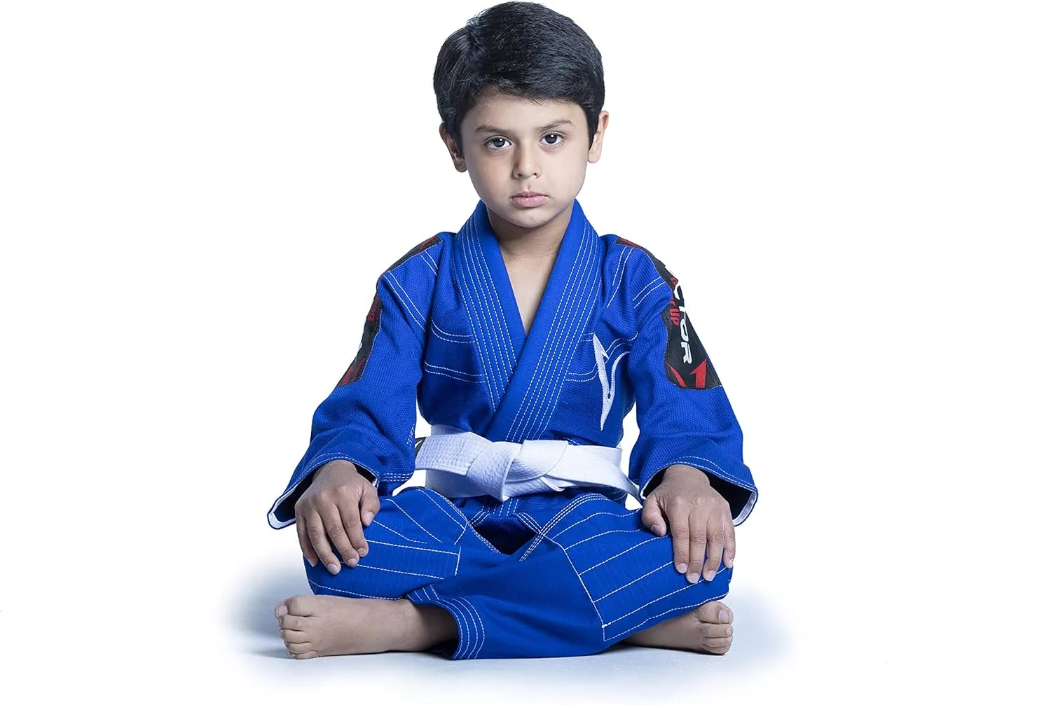 Brazilian BJJ Gi Jiu Jitsu Gi for Child Kids Gi Uniform Durable Pant & Jacket 100% Cotton with Free Belt