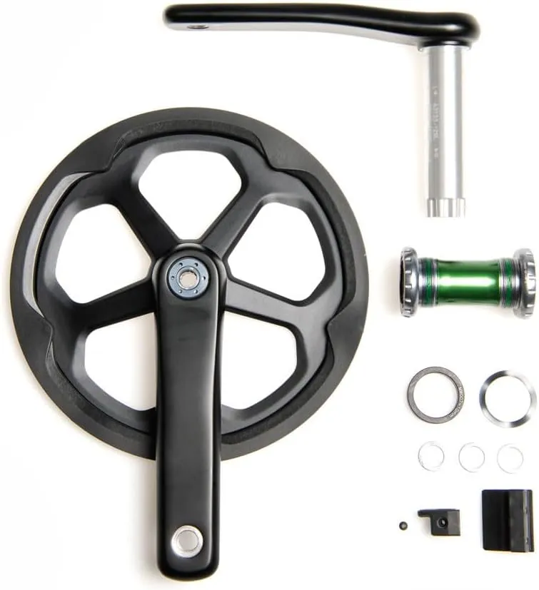 Brompton Superlight Carbon Crankset, 170mm, 56T Chainring, Compatible with P Line and T Line Folding Bikes