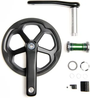 Brompton Superlight Carbon Crankset, 170mm, 56T Chainring, Compatible with P Line and T Line Folding Bikes