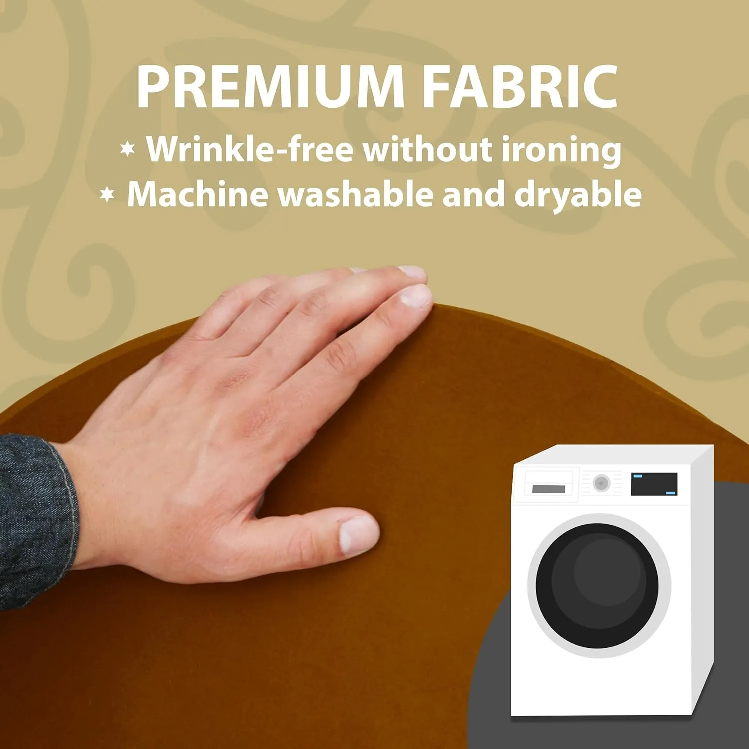 Brown 32 Inch Round x 30 Inch Tall Spandex Cocktail Tablecloth Folding Cover Stretch