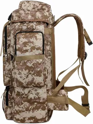 Brrnoo Hiking Backpack, Camping Rucksack Trekking Backpack, Travel Daypacks Outdoor with Adjustable Mesh Shoulder Straps (Camouflage 2)