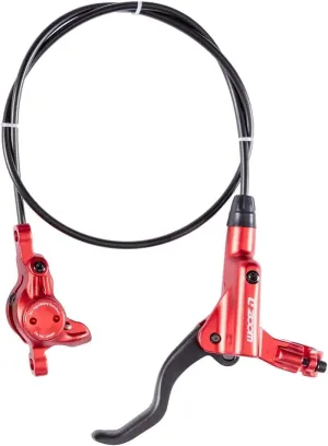BUCKLOS MTB Hydraulic Disc Brakes, Mountain Bike Left Front 800mm Right Rear 1450mm Hydraulic Brake Set Aluminum Alloy Levers with Calipers PM/is Adapter Fit EBike/Fat Bike