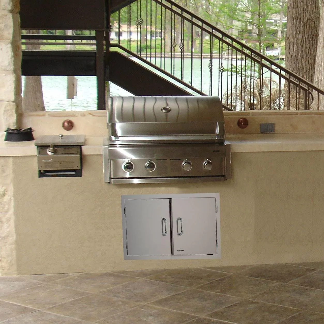 Bull Outdoor Products 33568 Stainless Steel Double Door