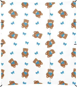 Burbuja Bears Wearing Blue Bow Ties Beach Canopy Windproof Beach Tent Sun Shade with 4 Sandbags & Sand Shovel, Portable Sun Shelter for Family Camping Picnic