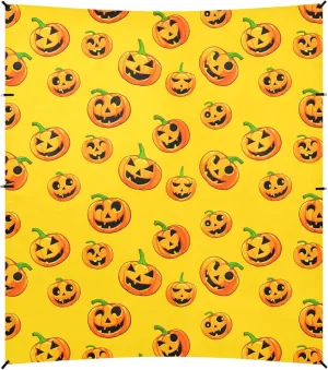 Burbuja Cartoon Jack O Lantern Pumpkins Beach Canopy Windproof Beach Tent Sun Shade with 4 Sandbags & Sand Shovel, Portable Sun Shelter for Family Camping Picnic