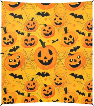 Burbuja Happy Halloween Pumpkins Beach Canopy Windproof Beach Tent Sun Shade with 4 Sandbags & Sand Shovel, Portable Sun Shelter for Family Camping Picnic