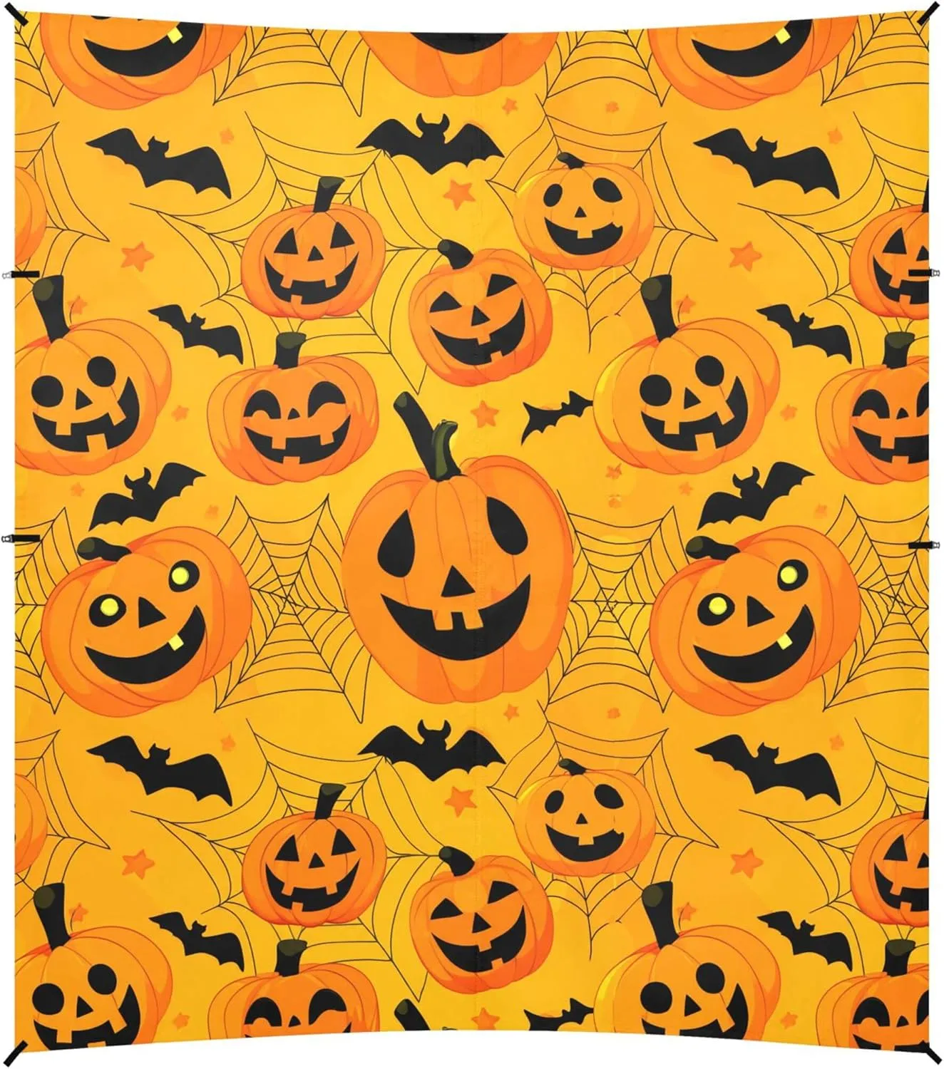 Burbuja Happy Halloween Pumpkins Beach Canopy Windproof Beach Tent Sun Shade with 4 Sandbags & Sand Shovel, Portable Sun Shelter for Family Camping Picnic