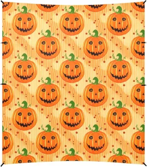 Burbuja Jack O Lantern Pumpkins Beach Canopy Windproof Beach Tent Sun Shade with 4 Sandbags & Sand Shovel, Portable Sun Shelter for Family Camping Picnic