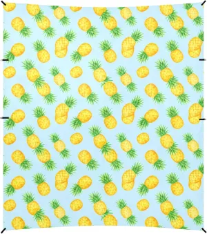 Burbuja Pineapples Beach Canopy Windproof Beach Tent Sun Shade with 4 Sandbags & Sand Shovel, Portable Sun Shelter for Family Camping Picnic