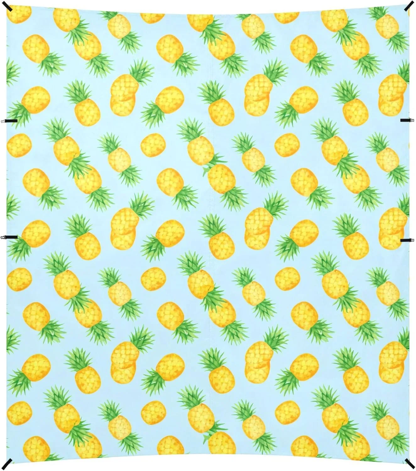 Burbuja Pineapples Beach Canopy Windproof Beach Tent Sun Shade with 4 Sandbags & Sand Shovel, Portable Sun Shelter for Family Camping Picnic